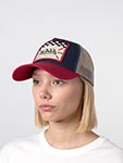 Бейсболка VON DUTCH арт. VD/0/CAS1/SQUARE16  (темно-синий / красный)